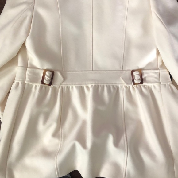 Ivory Trench style wool coat - Picture 5 of 5